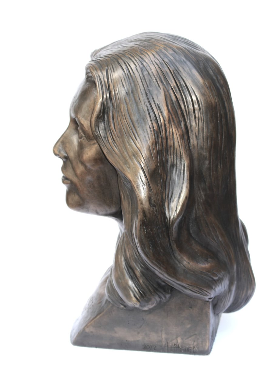 Mary life size bronze portrait bust