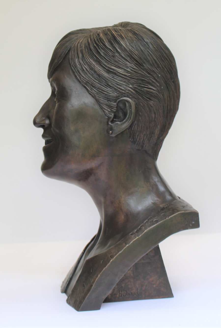 Portrait Head of a Lady bronze portrait bust