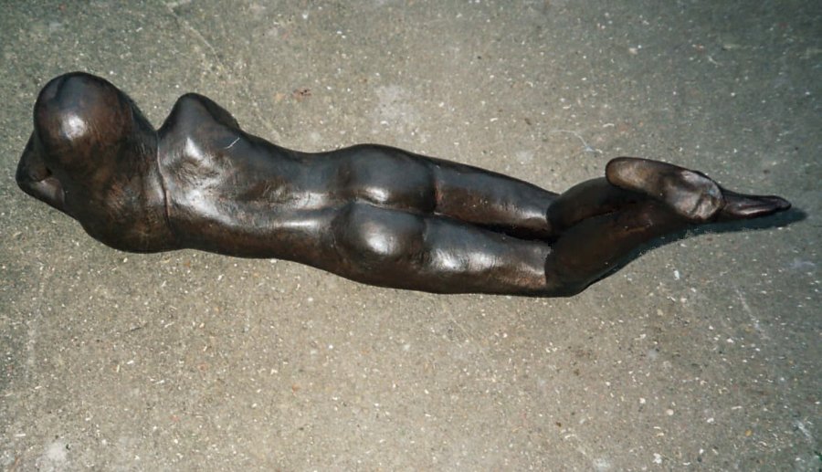 A bronze figure portrait