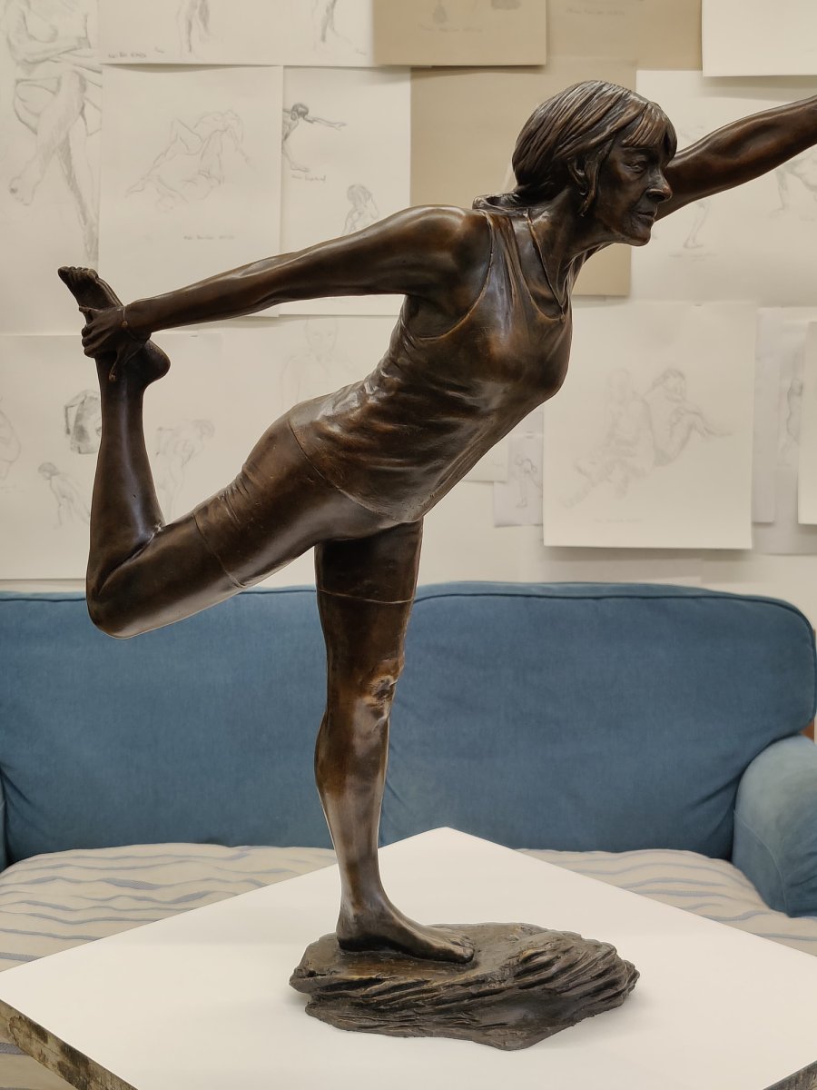 Yoga pose sculpture