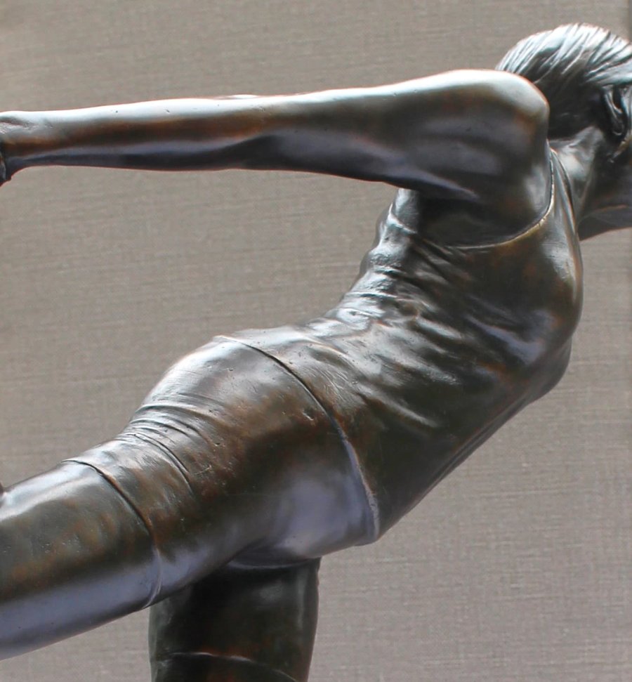 Yoga pose sculpture detail