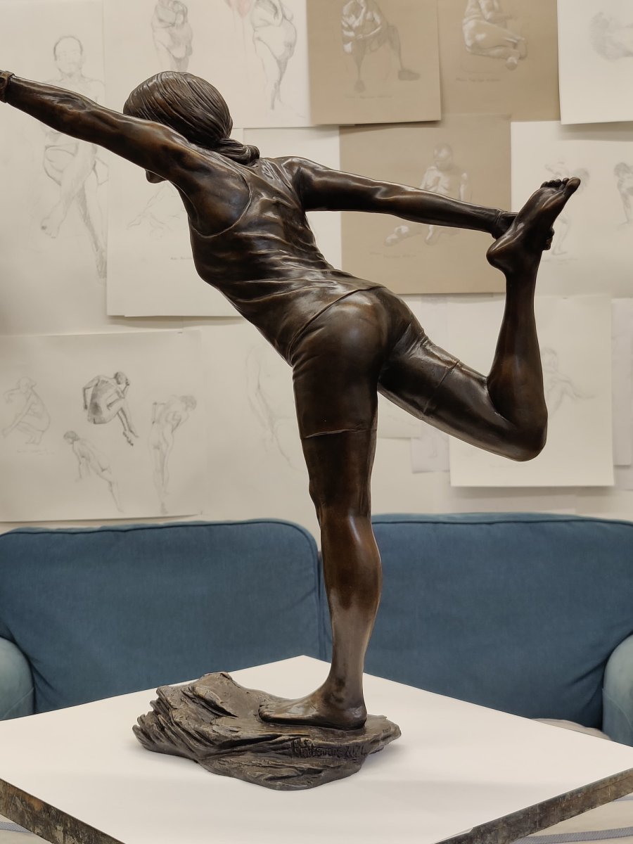 Yoga pose sculpture