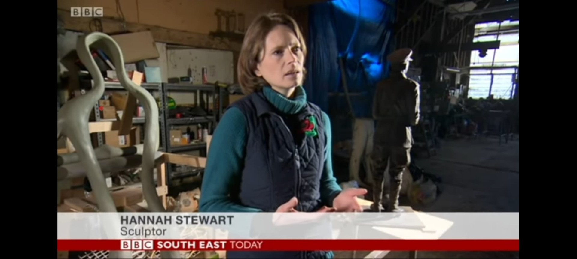 Hannah Stewart being interviewed on BBC